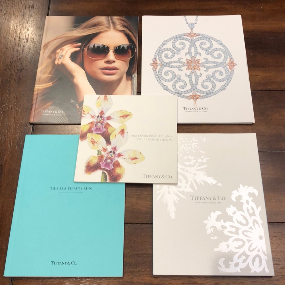 (5) Tiffany & Co marketing mailer books and catalogues